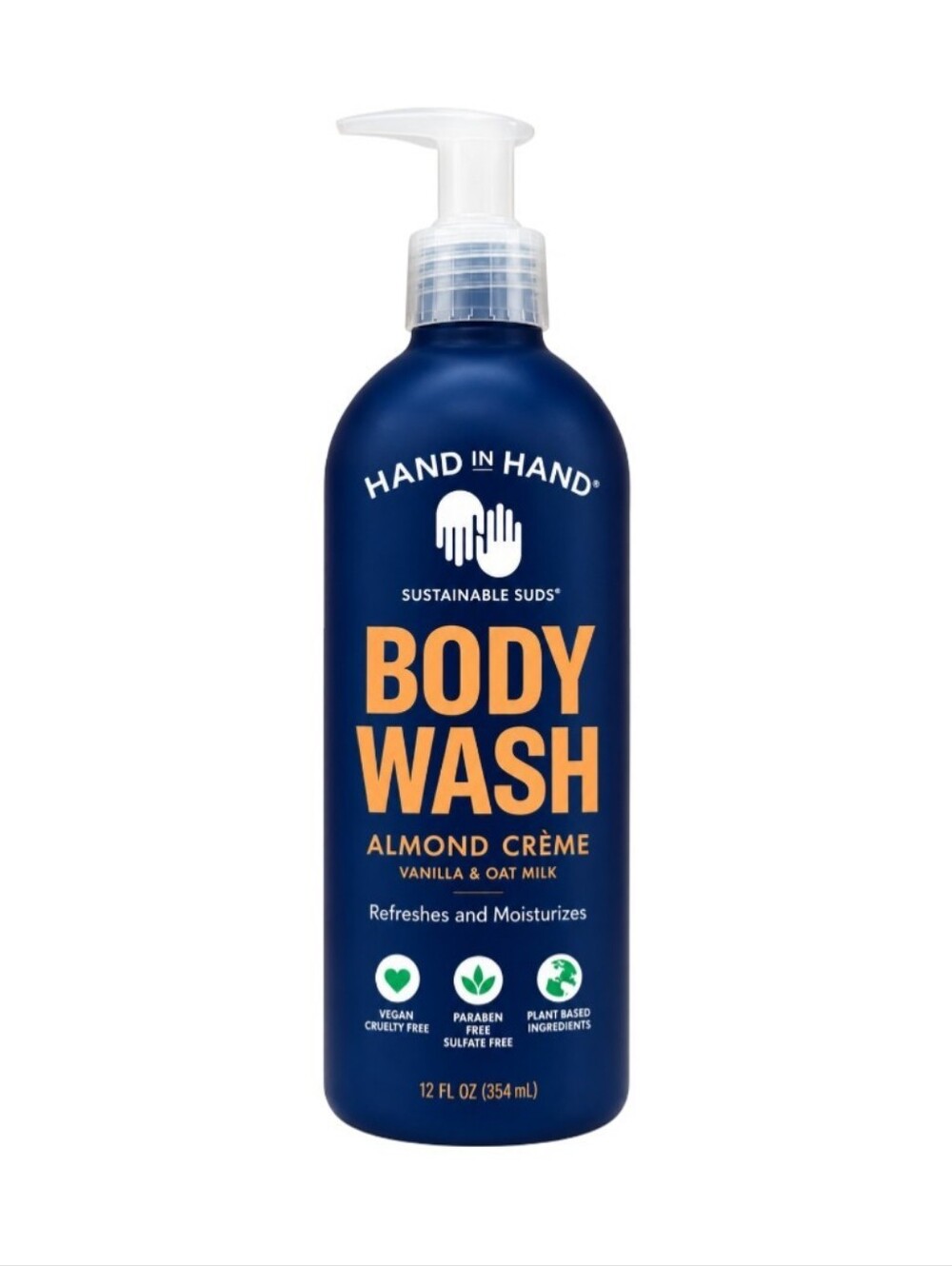 NEW Hand in Hand Almond Crème Body Wash 10 oz Vanilla & Oat Milk Vegan